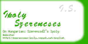 ipoly szerencses business card